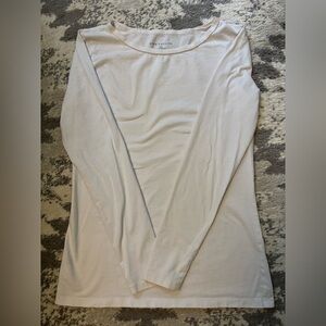 Ann Taylor Cream Long Sleeve Tee